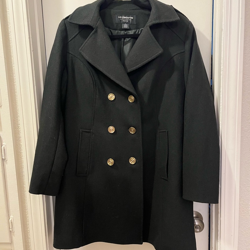 Dark Green Wool Pea Coat